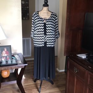 Black and silver dress with jacket